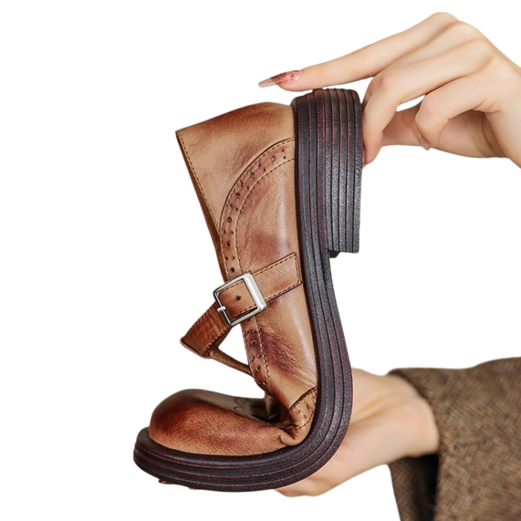Camila™ | Merceditas de Cuero Elegantes
