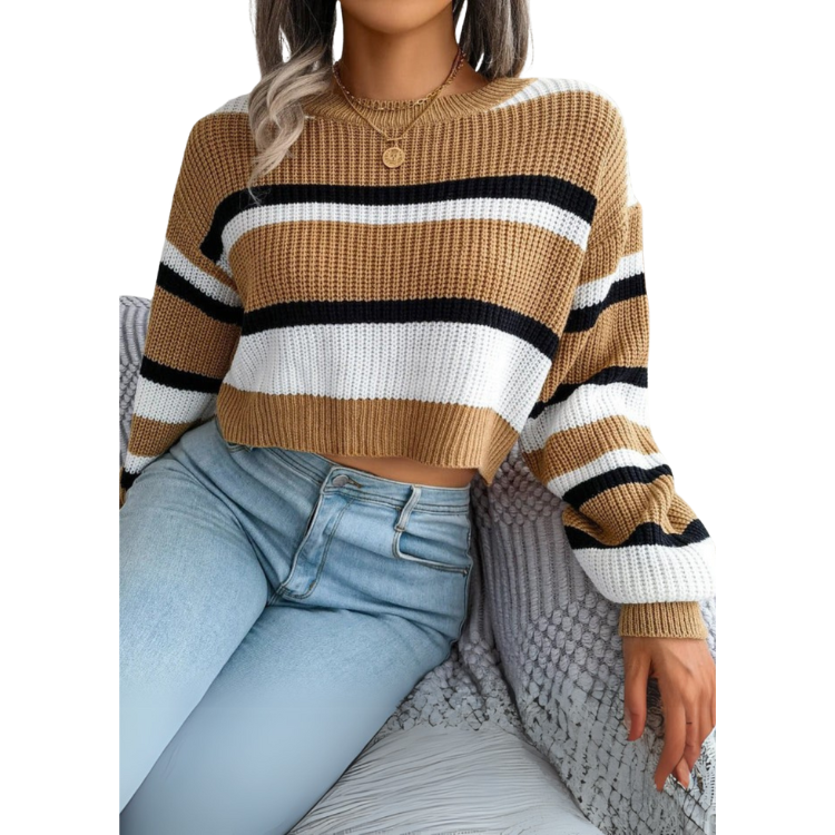 Eva™ | Jersey Cropped con Rayas