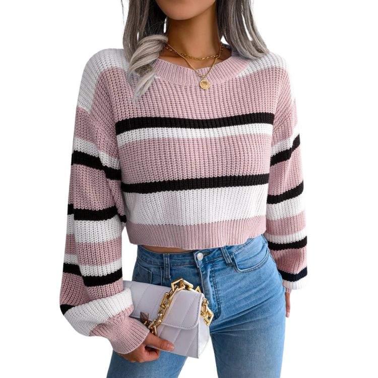 Eva™ | Jersey Cropped con Rayas