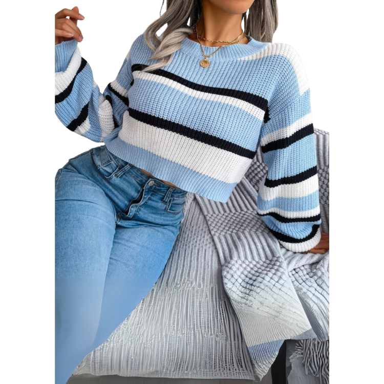 Eva™ | Jersey Cropped con Rayas