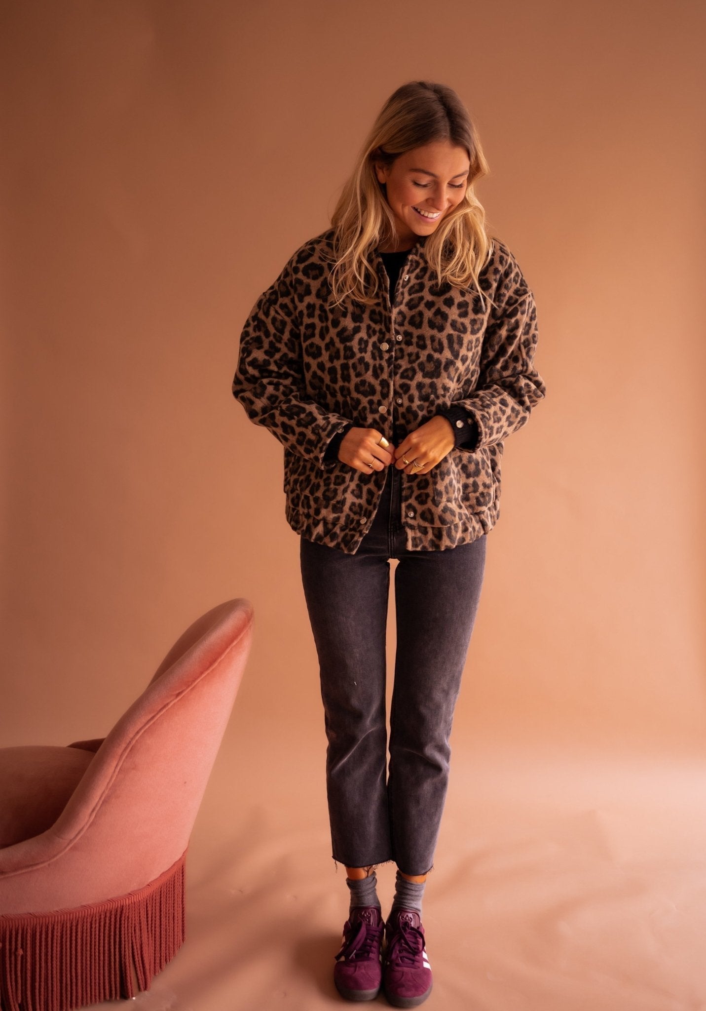 Marta™ | Chaqueta Corta con Estampado de Leopardo