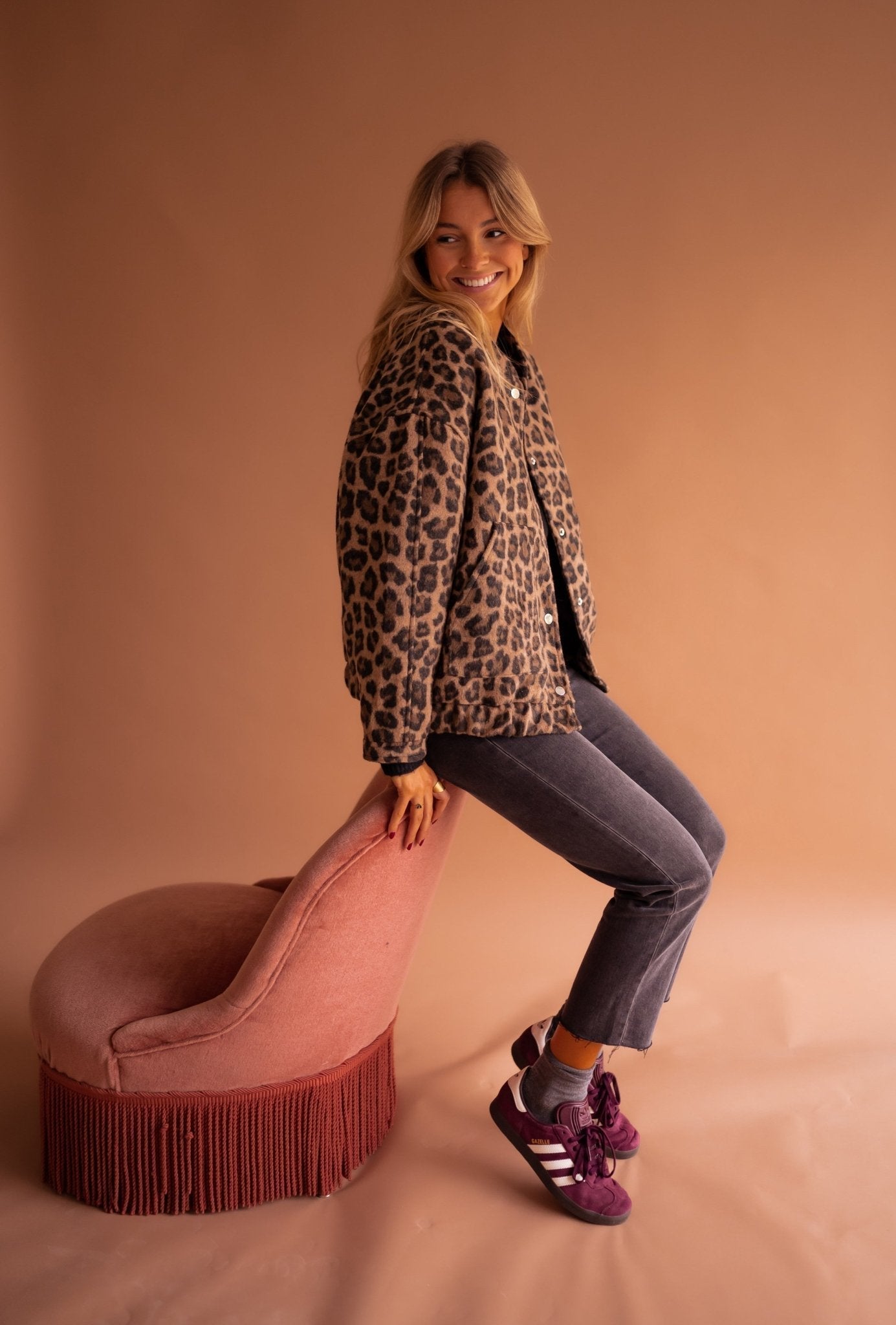 Marta™ | Chaqueta Corta con Estampado de Leopardo