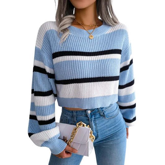 Eva™ | Jersey Cropped con Rayas