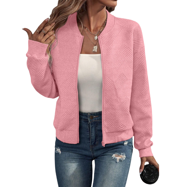 Yolanda™ | Chaqueta bomber estructurada con cremallera