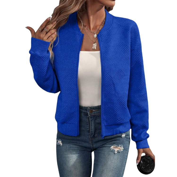 Yolanda™ | Chaqueta bomber estructurada con cremallera