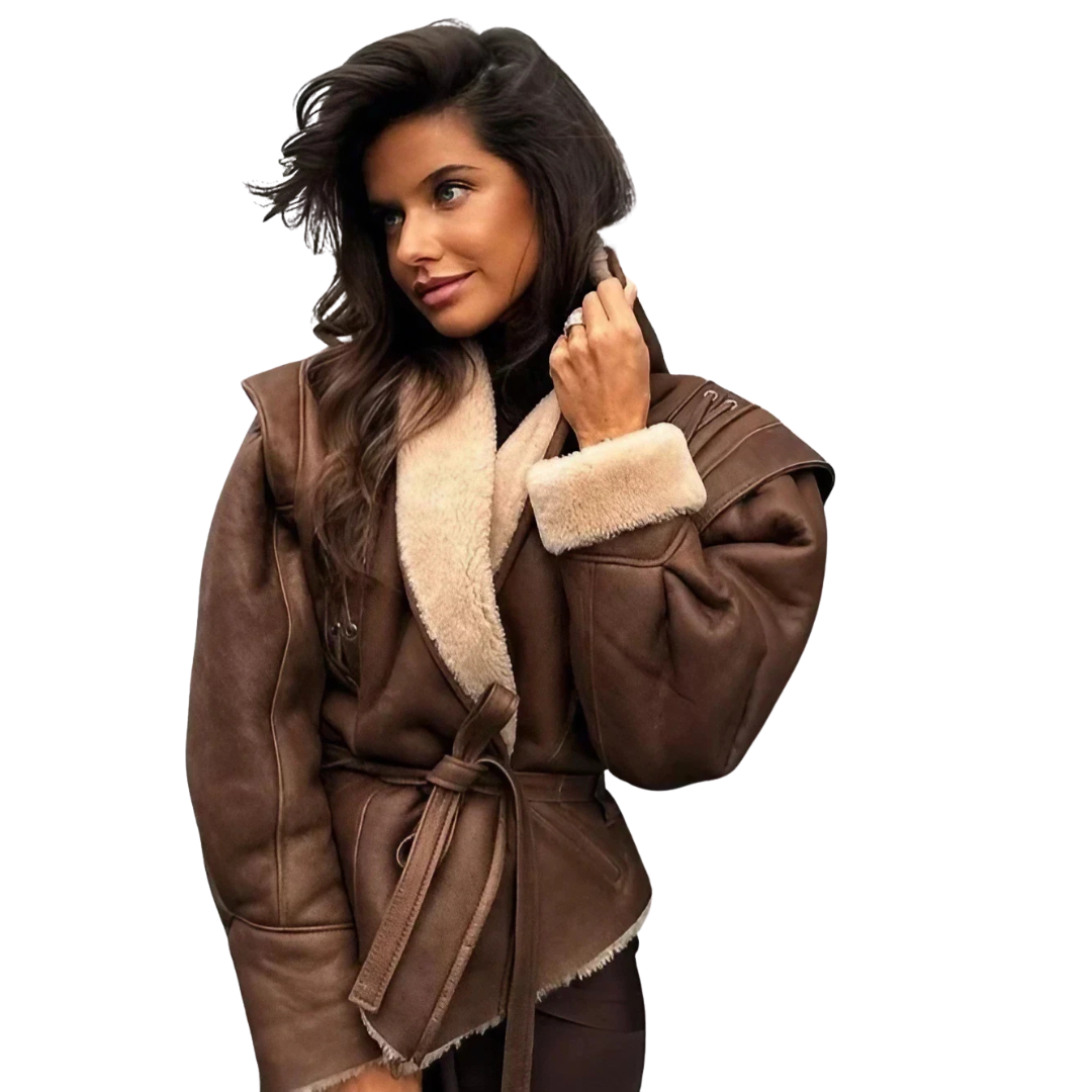 Mar™ | Chaqueta de cuero con efecto pelo