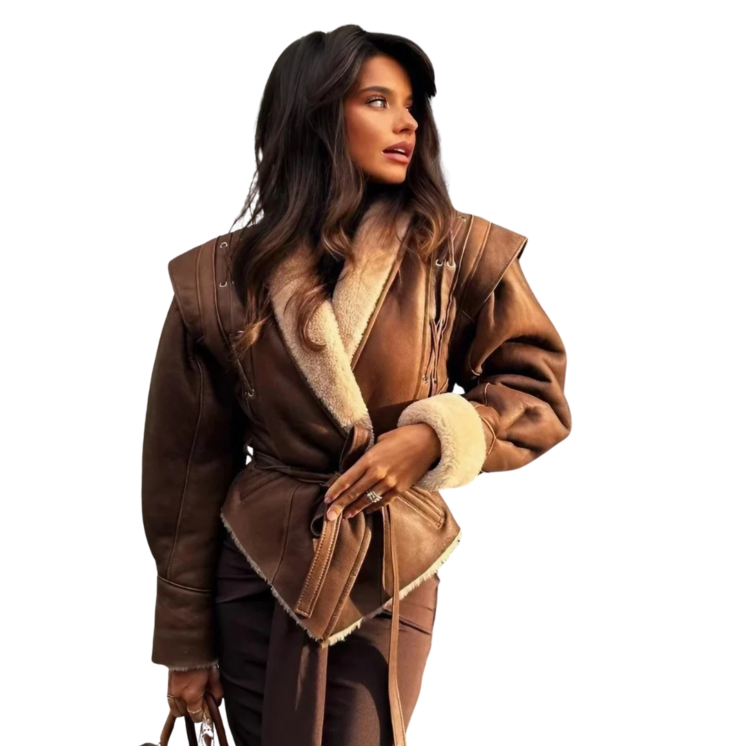 Mar™ | Chaqueta de cuero con efecto pelo