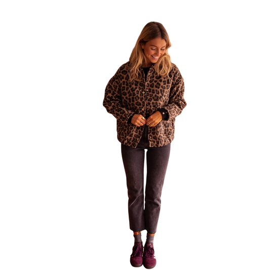 Marta™ | Chaqueta Corta con Estampado de Leopardo