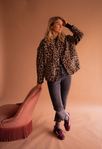 Marta™ | Chaqueta Corta con Estampado de Leopardo